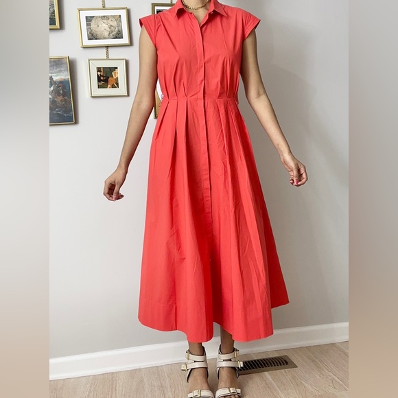 Marella cap sleeve pleated midi dress - Picture 2 of 12